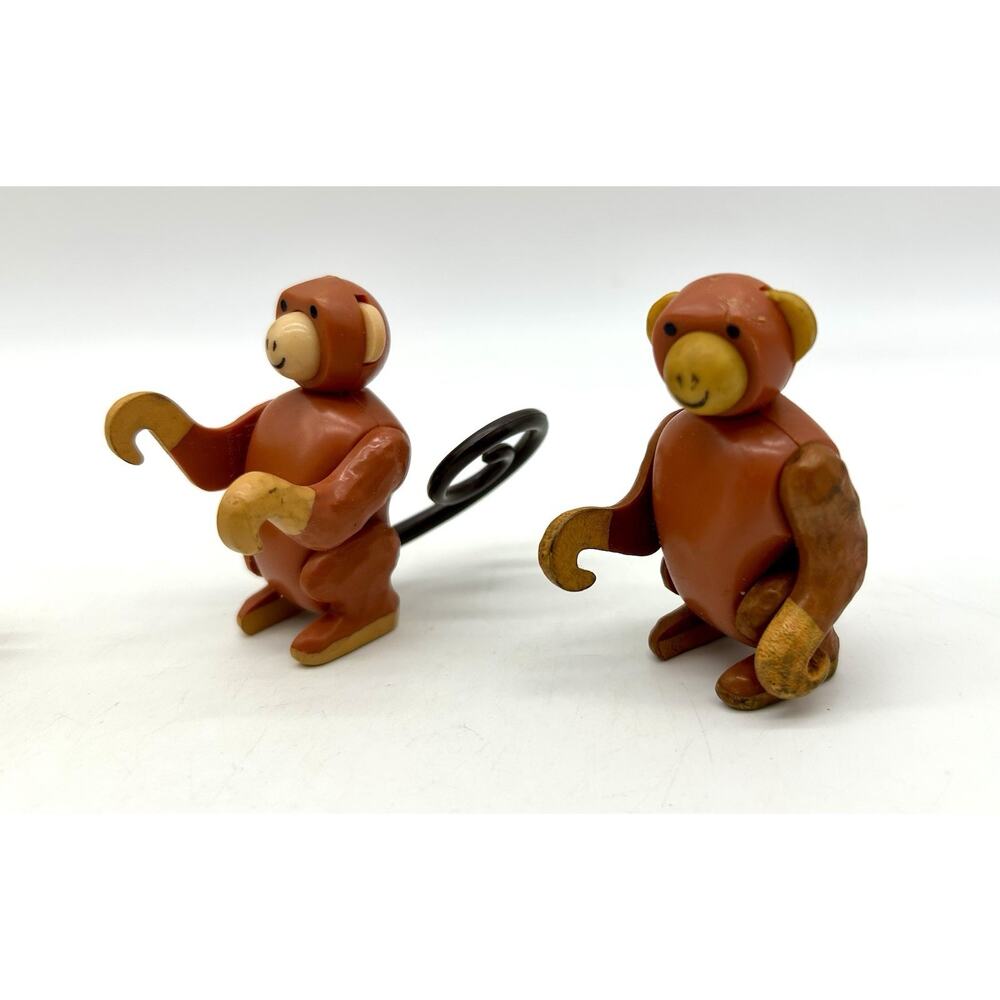 Vintage Fisher Price Little People Zoo Animals Toy Lot Elephant Lion Monkey Bear - Picture 5 of 8